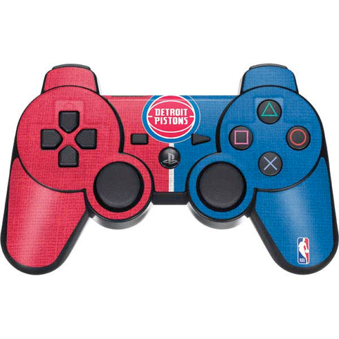 NBA Detroit Pistons Canvas PS3 Dual Shock wireless controller Skin
