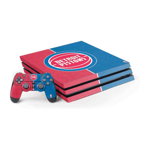 NBA Detroit Pistons Canvas PS4 Pro Bundle Skin
