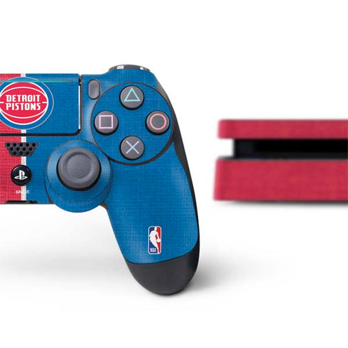 NBA Detroit Pistons Canvas PS4 Slim Bundle Skin