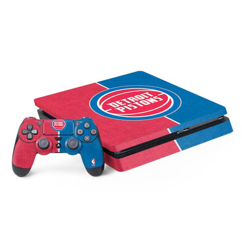 NBA Detroit Pistons Canvas PS4 Slim Bundle Skin