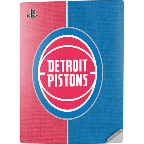 NBA Detroit Pistons Canvas PS5 Digital Edition Console Skin
