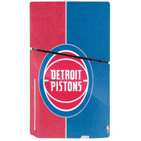 NBA Detroit Pistons Canvas PS5 Slim Disk Console Skin