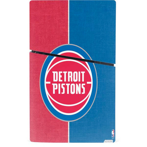 NBA Detroit Pistons Canvas PS5 Slim Digital Edition Bundle Skin