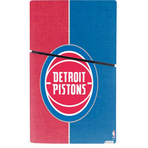 NBA Detroit Pistons Canvas PS5 Slim Digital Edition Console Skin