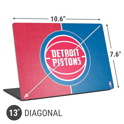 NBA Detroit Pistons Canvas Universal Laptop 13in (10.6 x 7.6in) Skin