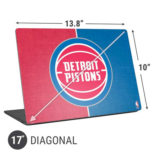 NBA Detroit Pistons Canvas Universal Laptop 17in (13.8 x 10in) Skin