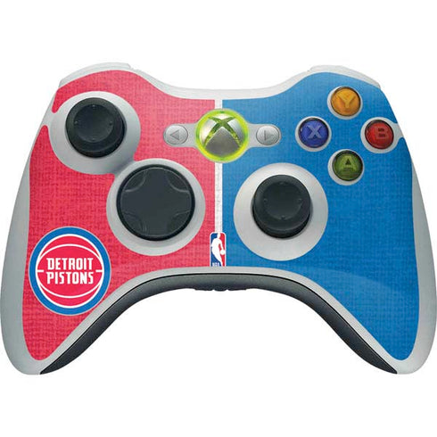 NBA Detroit Pistons Canvas Xbox 360 Wireless Controller Skin