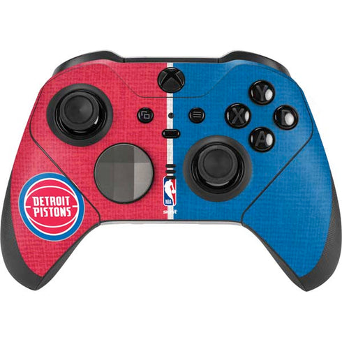 NBA Detroit Pistons Canvas Xbox Elite Wireless Controller Series 2 Skin