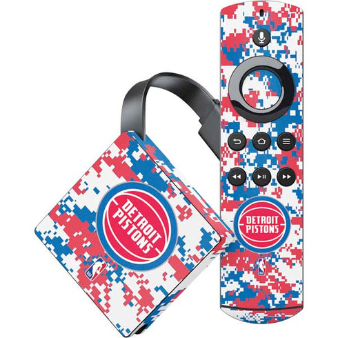 NBA Detroit Pistons Digi Camo Amazon Fire TV Skin