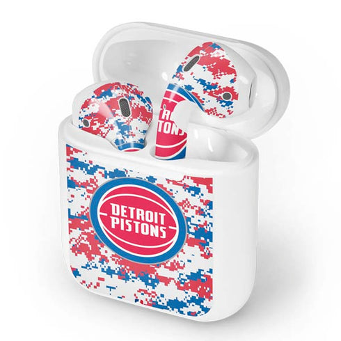 NBA Detroit Pistons Digi Camo Apple AirPods Skin