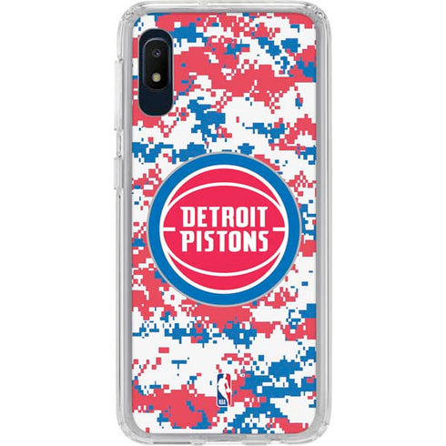 NBA Detroit Pistons Digi Camo Galaxy A10e Clear Case