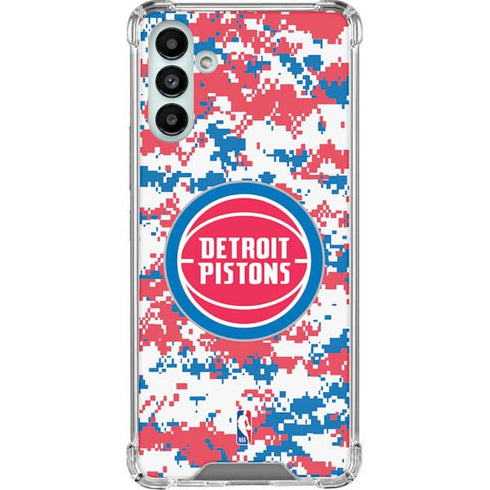 NBA Detroit Pistons Digi Camo Galaxy A13 5G Clear Case