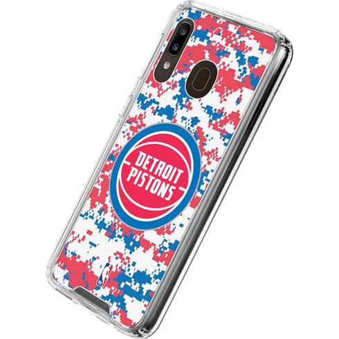 NBA Detroit Pistons Digi Camo Galaxy A30 Clear Case