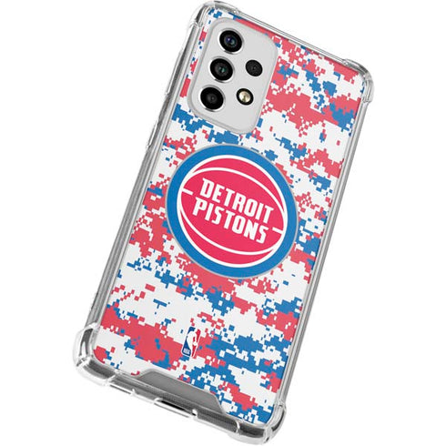 NBA Detroit Pistons Digi Camo Galaxy A53 5G Clear Case