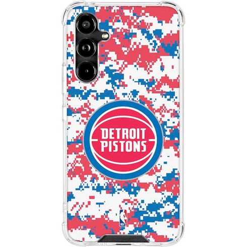 NBA Detroit Pistons Digi Camo Galaxy A54 5G Clear Case