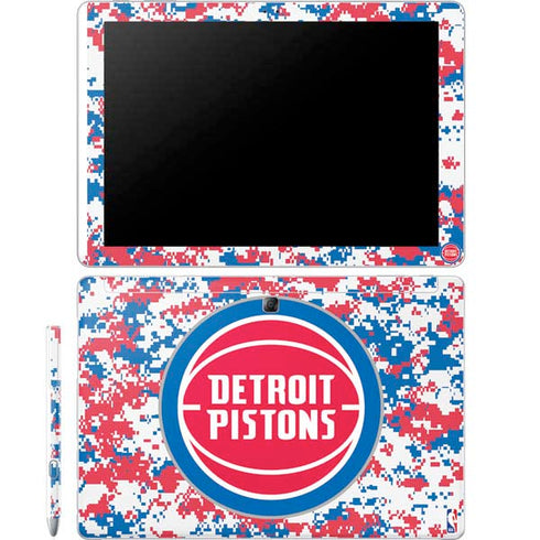 NBA Detroit Pistons Digi Camo Galaxy Book 12in Skin