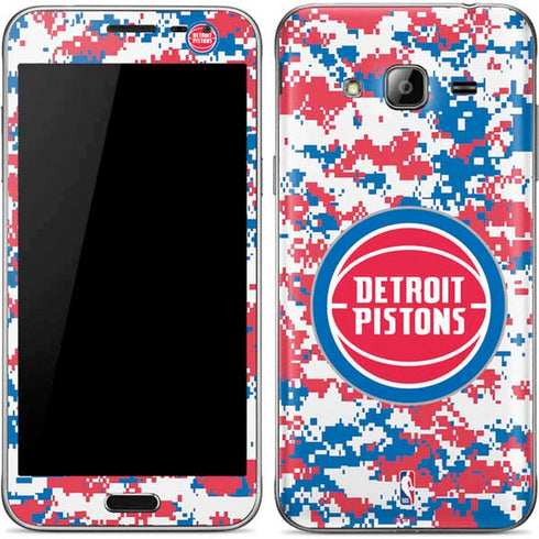 NBA Detroit Pistons Digi Camo Galaxy J3 Skin