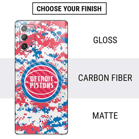 NBA Detroit Pistons Digi Camo Galaxy Note20 5G Skin