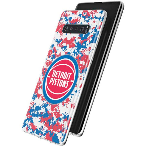 NBA Detroit Pistons Digi Camo Galaxy S10 Plus Skin
