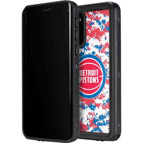 NBA Detroit Pistons Digi Camo Galaxy S20 Plus Waterproof Case