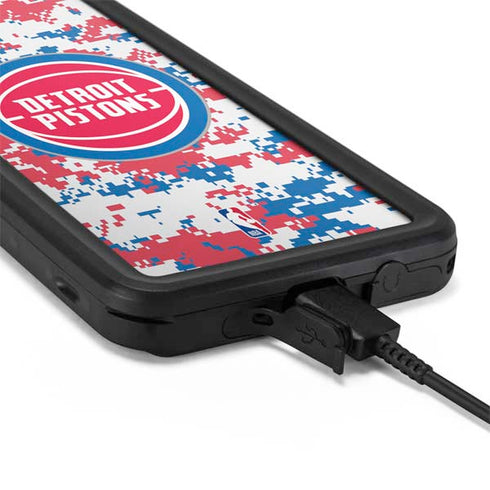 NBA Detroit Pistons Digi Camo Galaxy S20 Plus Waterproof Case