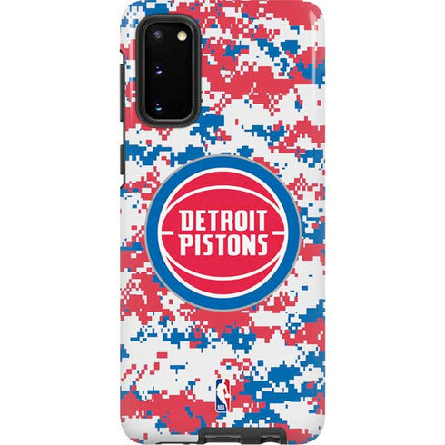 NBA Detroit Pistons Digi Camo Galaxy S20 Pro Case