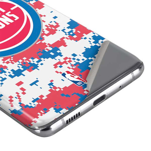 NBA Detroit Pistons Digi Camo Galaxy S20 Skin