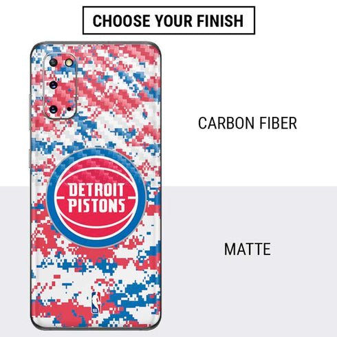 NBA Detroit Pistons Digi Camo Galaxy S20 Skin
