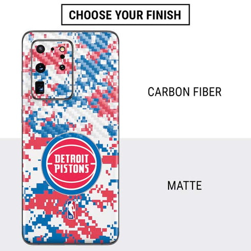 NBA Detroit Pistons Digi Camo Galaxy S20 Ultra 5G Skin