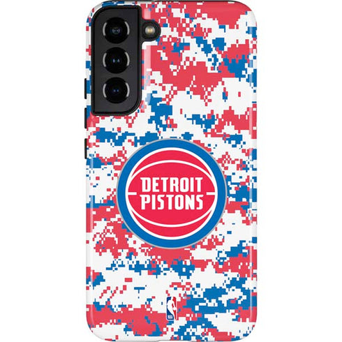 NBA Detroit Pistons Digi Camo Galaxy S22 Plus Pro Case