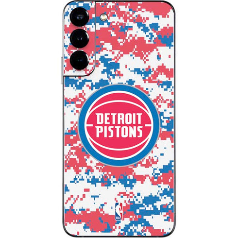 NBA Detroit Pistons Digi Camo Galaxy S22 Plus Skin