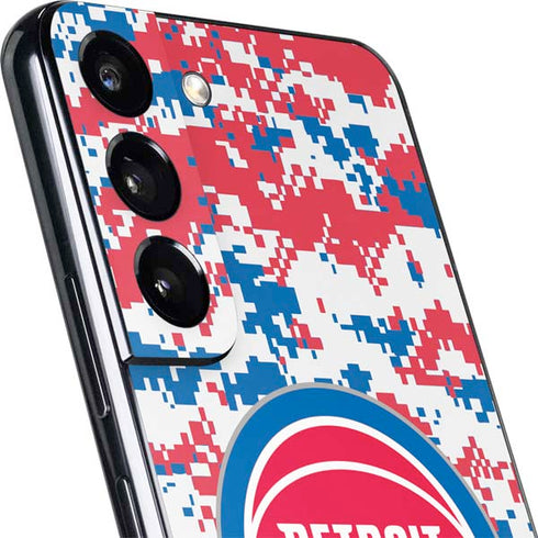 NBA Detroit Pistons Digi Camo Galaxy S22 Plus Skin