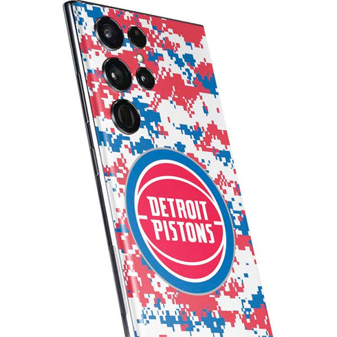NBA Detroit Pistons Digi Camo Galaxy S22 Ultra Skin