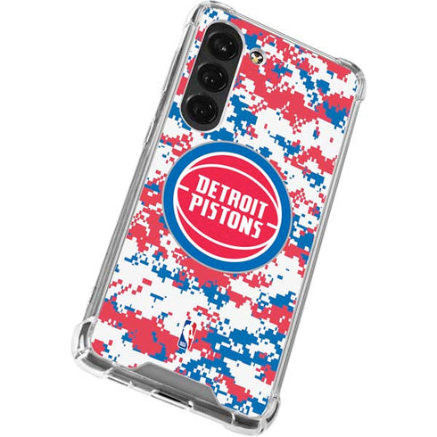 NBA Detroit Pistons Digi Camo Galaxy S23 Clear Case