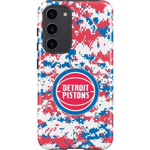 NBA Detroit Pistons Digi Camo Galaxy S23 Plus Pro Case