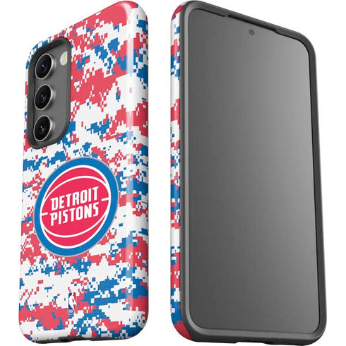 NBA Detroit Pistons Digi Camo Galaxy S23 Pro Case