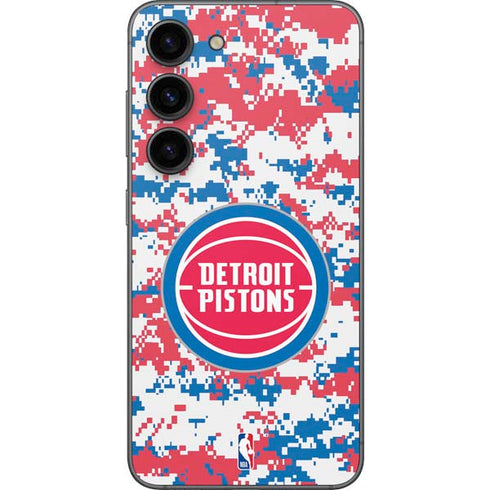 NBA Detroit Pistons Digi Camo Galaxy S23 Skin