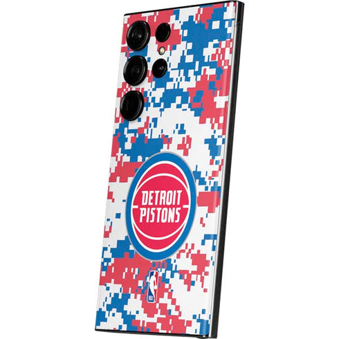 NBA Detroit Pistons Digi Camo Galaxy S23 Ultra Skin