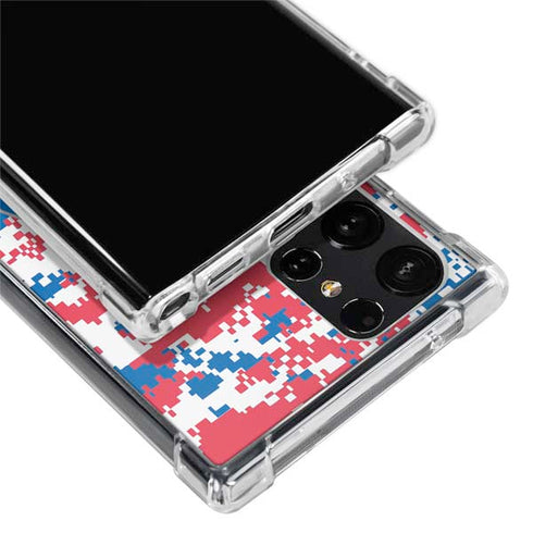 NBA Detroit Pistons Digi Camo Galaxy S24 Ultra Clear Case