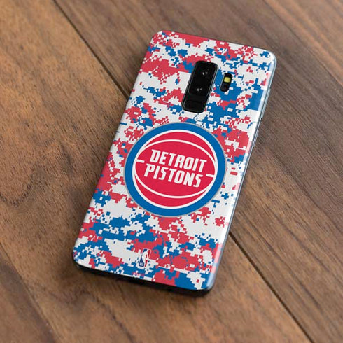 NBA Detroit Pistons Digi Camo Galaxy S9 Plus Skin