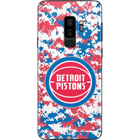 NBA Detroit Pistons Digi Camo Galaxy S9 Plus Skin