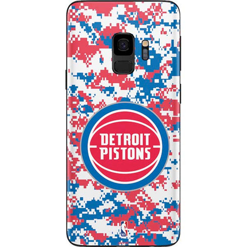 NBA Detroit Pistons Digi Camo Galaxy S9 Skin