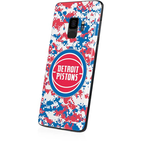 NBA Detroit Pistons Digi Camo Galaxy S9 Skin