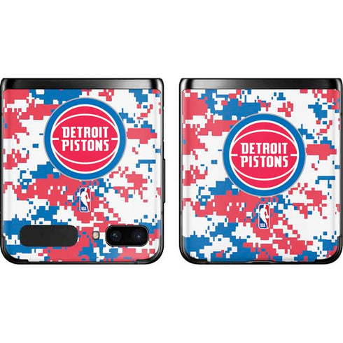 NBA Detroit Pistons Digi Camo Galaxy Z Flip Skin