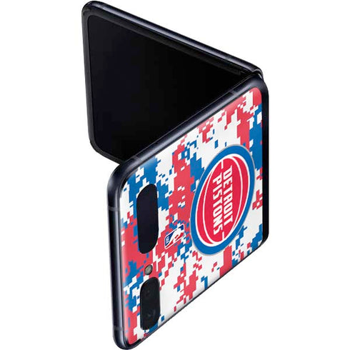 NBA Detroit Pistons Digi Camo Galaxy Z Flip Skin