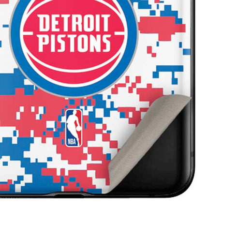 NBA Detroit Pistons Digi Camo Galaxy Z Flip Skin