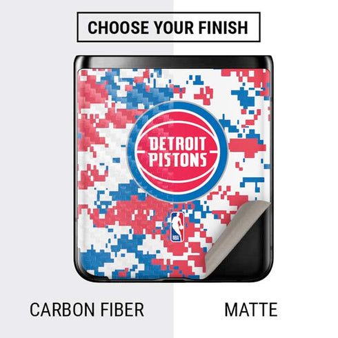 NBA Detroit Pistons Digi Camo Galaxy Z Flip Skin