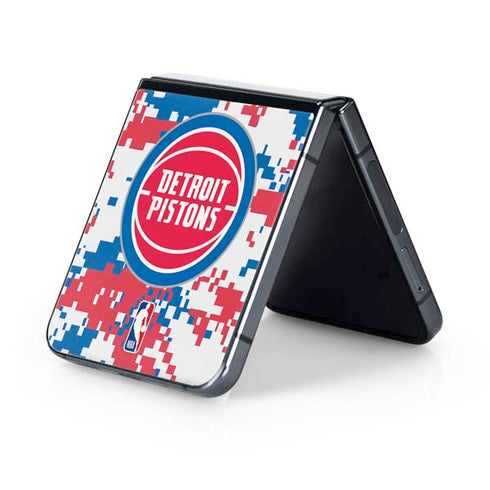 NBA Detroit Pistons Digi Camo Galaxy Z Flip5 5G Skin