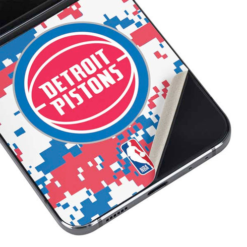 NBA Detroit Pistons Digi Camo Galaxy Z Flip5 5G Skin