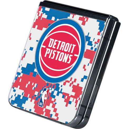 NBA Detroit Pistons Digi Camo Galaxy Z Flip5 5G Skin